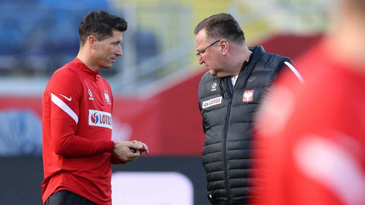 Robert Lewandowski i Czesław Michniewicz