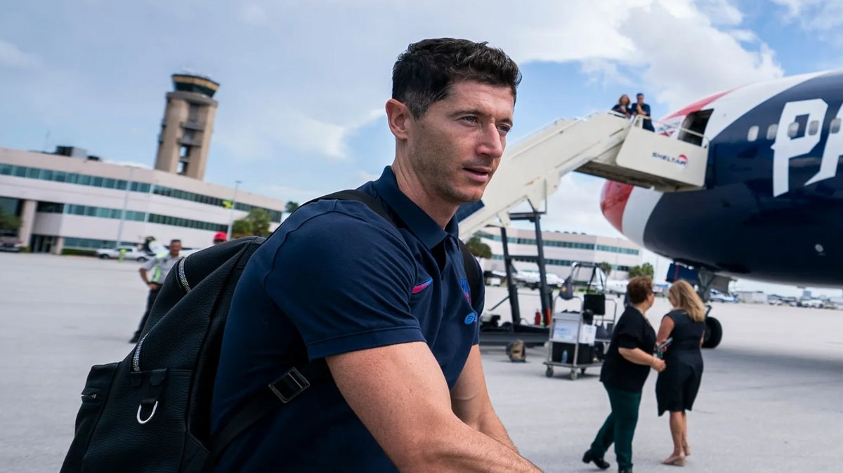 Robert Lewandowski podczas podróży do Las Vegas