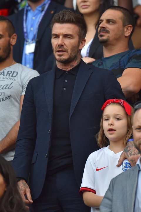 David Beckham z córką Harper