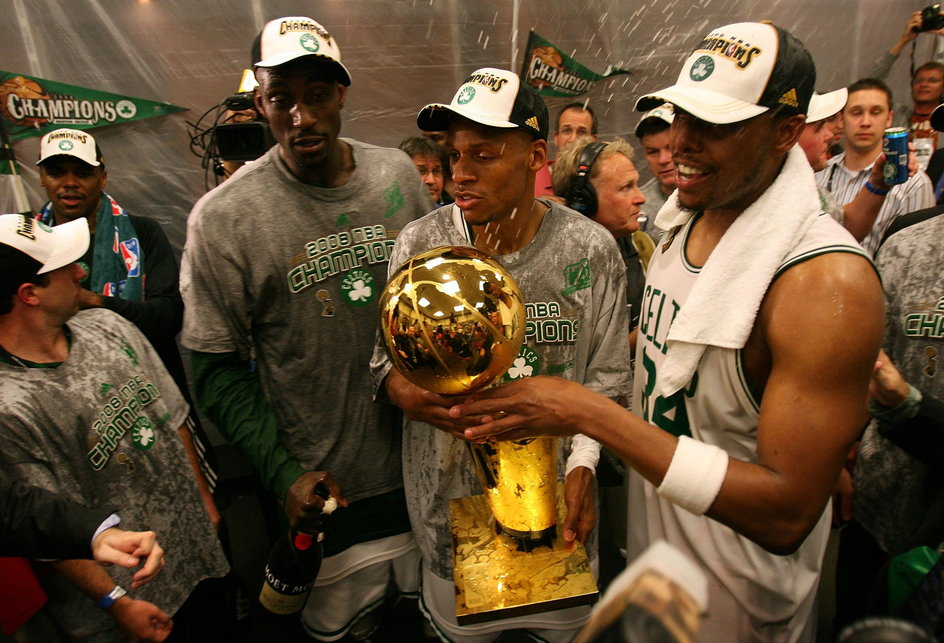 Ray Allen po zdobyciu mistrzostwa z Boston Celtics
