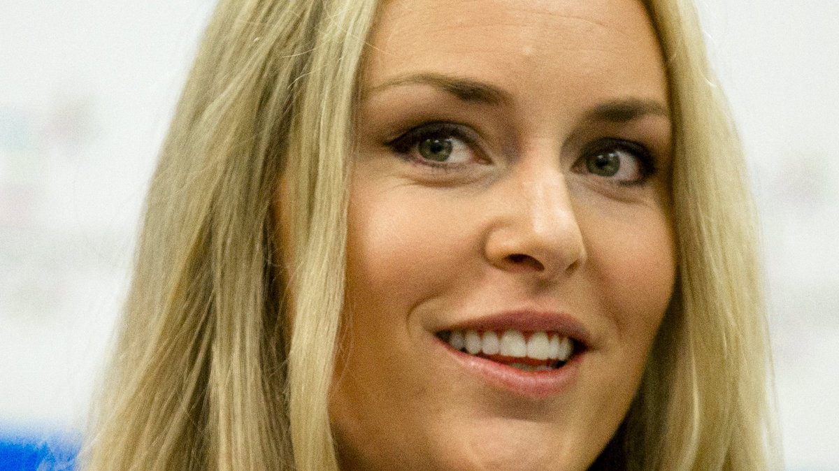 U.S. skier Lindsey Vonn speaks during a news conference in Seoul