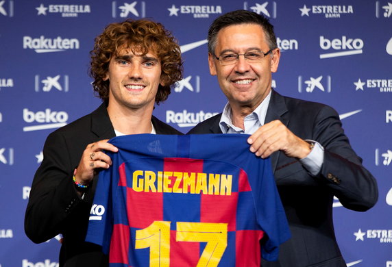 epa07717252 - SPAIN SOCCER BARCELONA (ANTOINE GRIEZMANN PRESENTED IN BARCELONA)