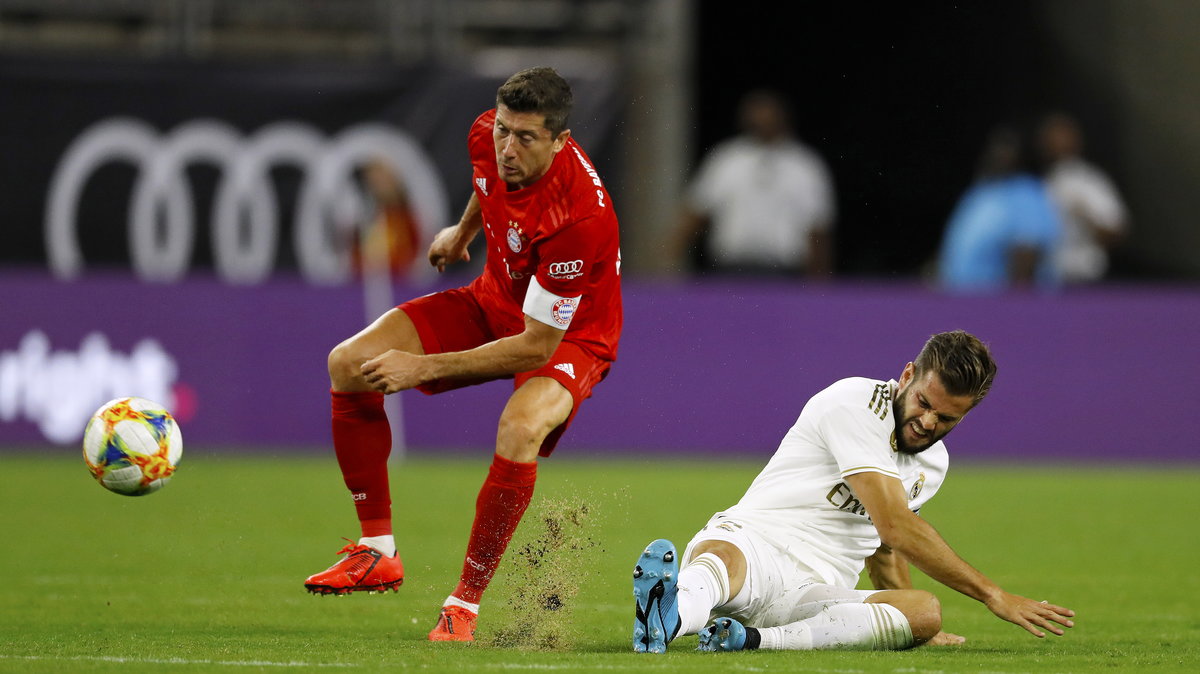 Robert Lewandowski w meczu z Realem