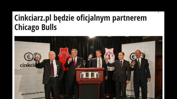 Internauci komentują niecodzienną umowę - Cinkciarz.pl sponsorem Chicago Bulls