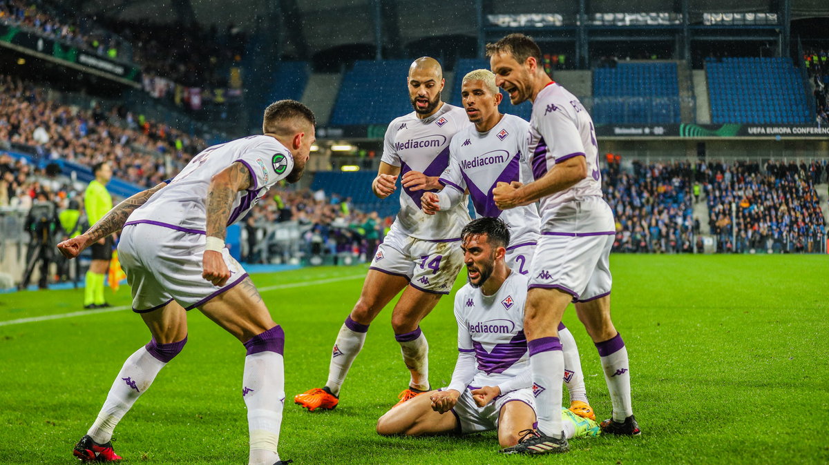 Pilka nozna. Liga Konferencji Europy. Lech Poznan - ACF Fiorentina. 13.04.2023
