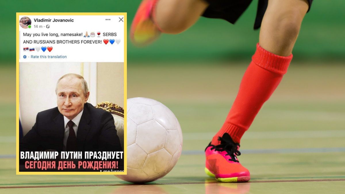 Trener estońskiego zespołu futsalowego został zwolniony po tym, jak złożył życzenia Putinowi (screenshot: news.err.ee)