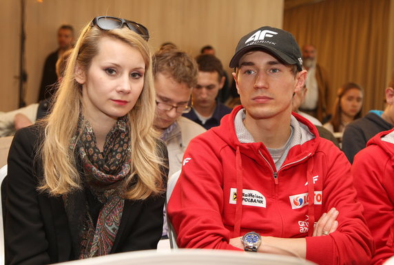 Kamil Stoch z żoną