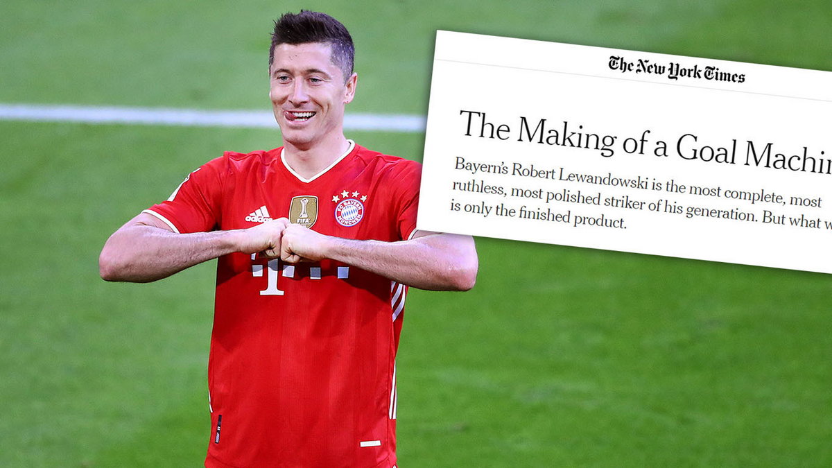 Robert Lewandowski i nagłówek "New York Times"