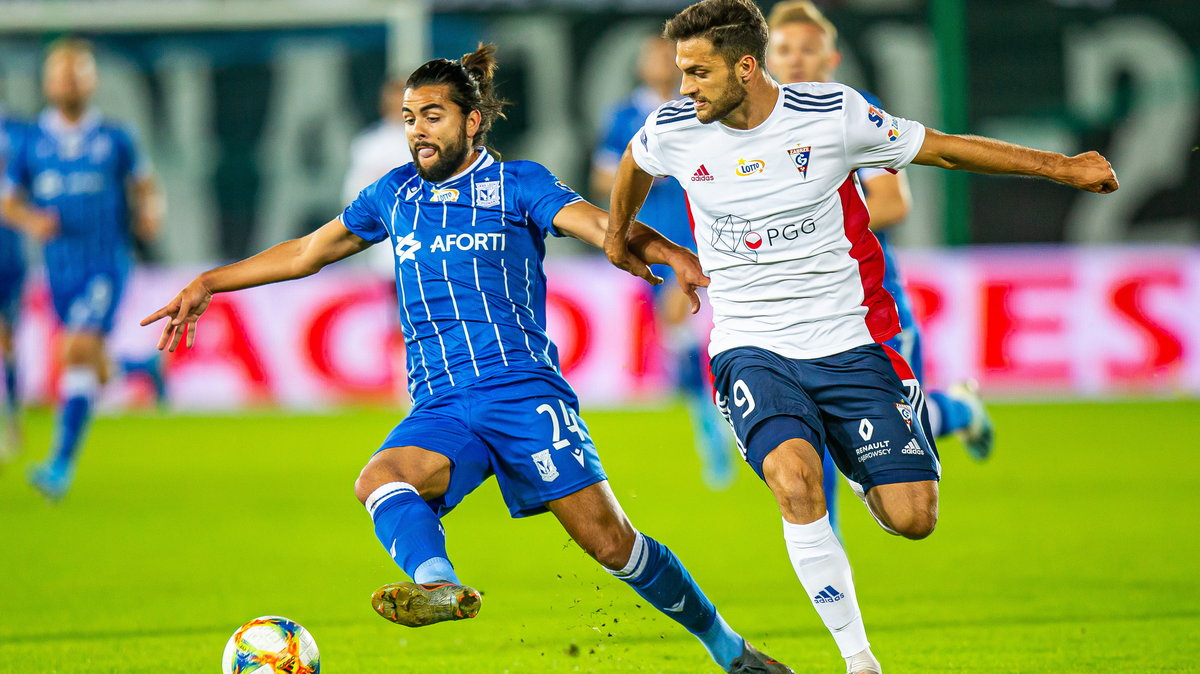 Joao Amaral (Lech Poznań) i Jesus Jimenez (Górnik Zabrze)