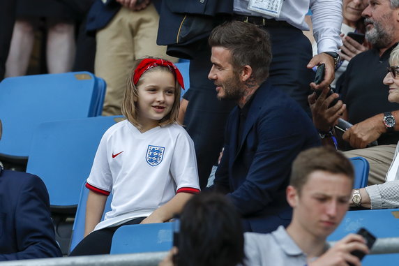 Harper Seven Beckham z tatą w czerwcu 2019 r.