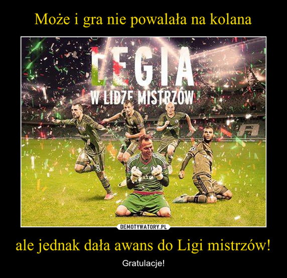 Legia Warszawa w Lidze Mistrzów - memy po meczu