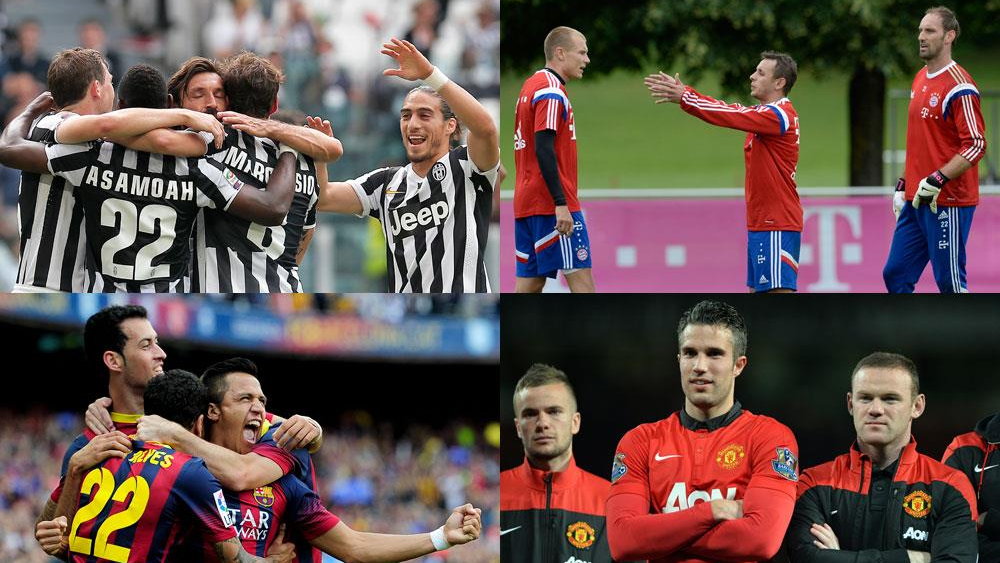 Juventus, Bayern, Barcelona, Manchester United