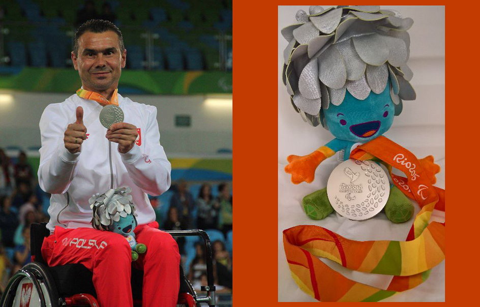 Jacek Gaworski ze srebrnym medalem igrzysk paraolimpijskich w Rio (2016 r.)