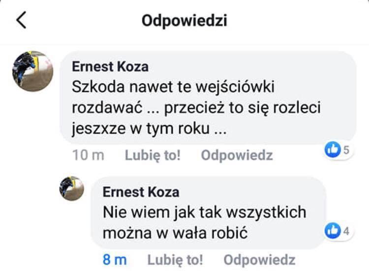 Wpisy Ernesta Kozy