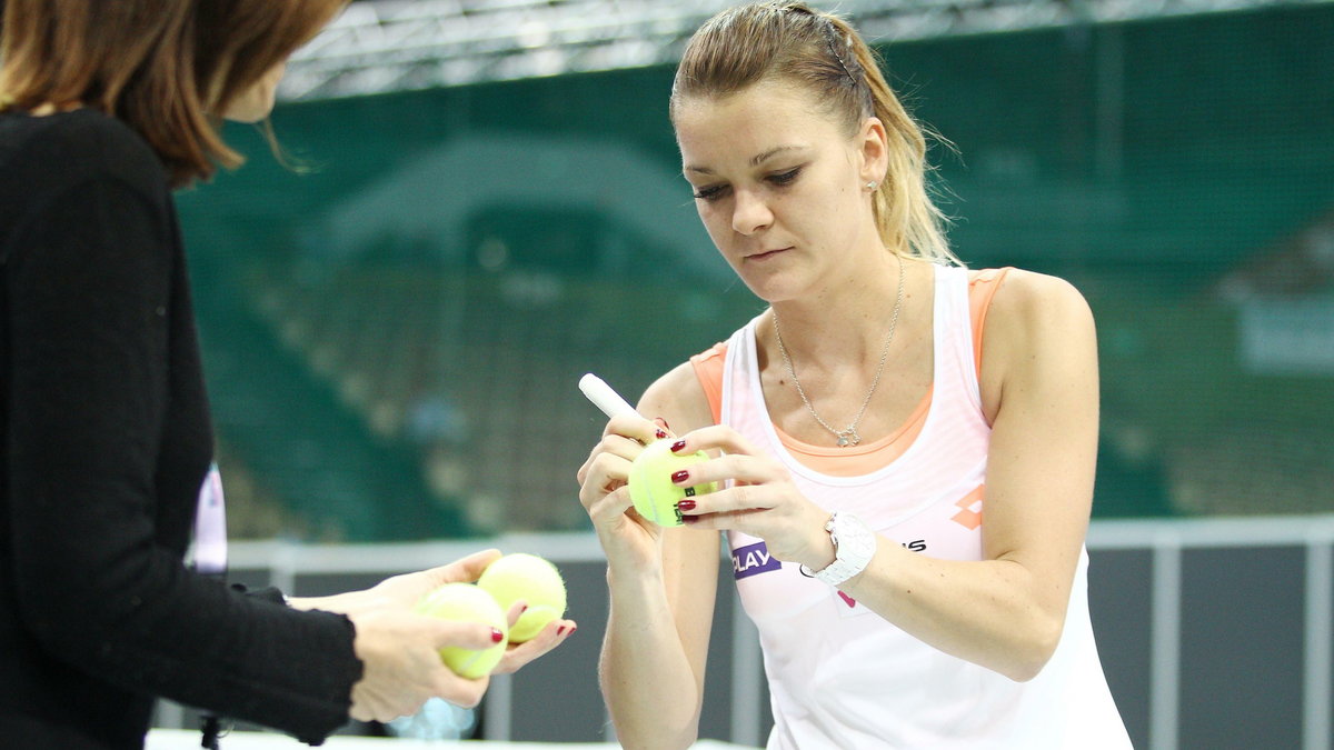 Agnieszka Radwańska po pokonaniu Schiavone w Katowicach