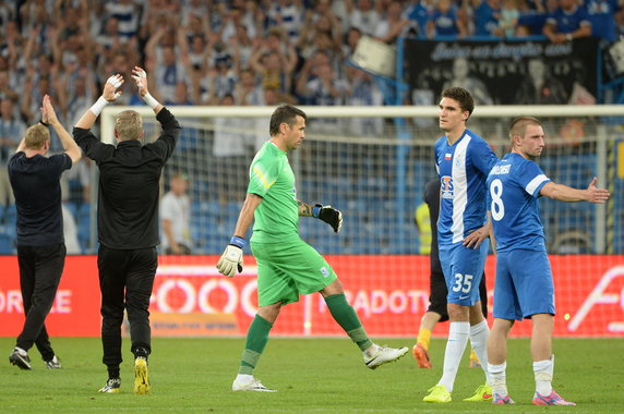 PIŁKARSKA LIGA EUROPEJSKA LECH KONTRA STJARNAN FC ( Krzysztof Kotorowski Marcin Kamiński Szymon Pawłowski )