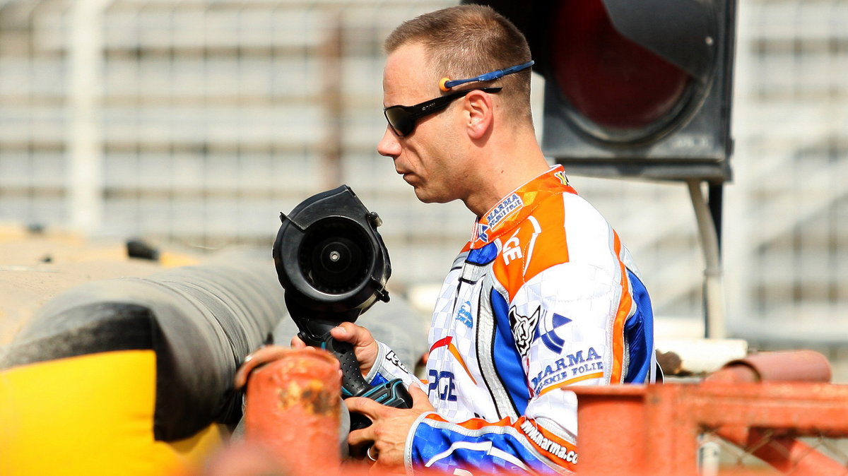 Nicki Pedersen w barwach Stali Rzeszów w 2013 roku