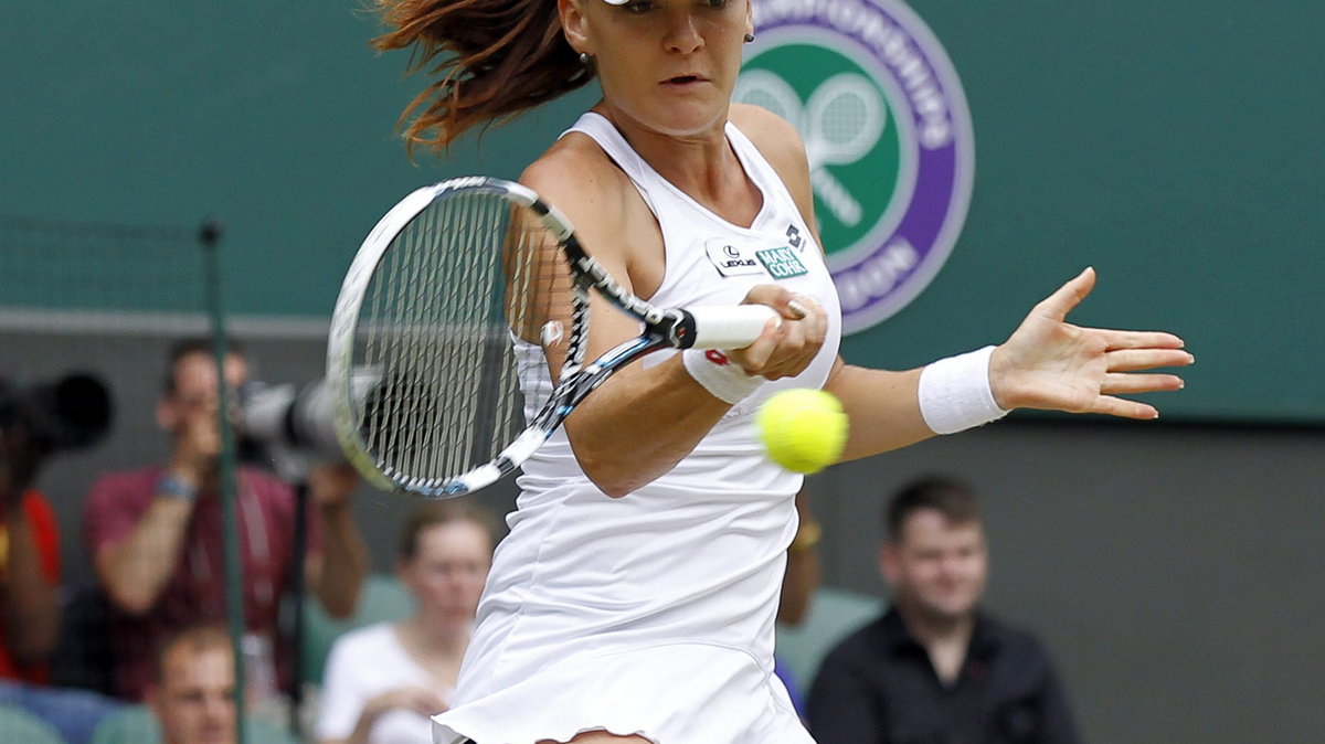 Agnieszka Radwańska w półfinale Wimbledonu, fot. PAP/EPA