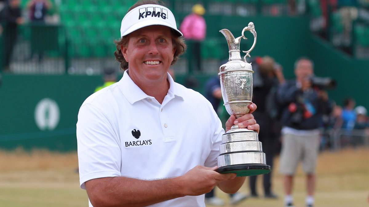 Phil Mickelson z trofeum The Open