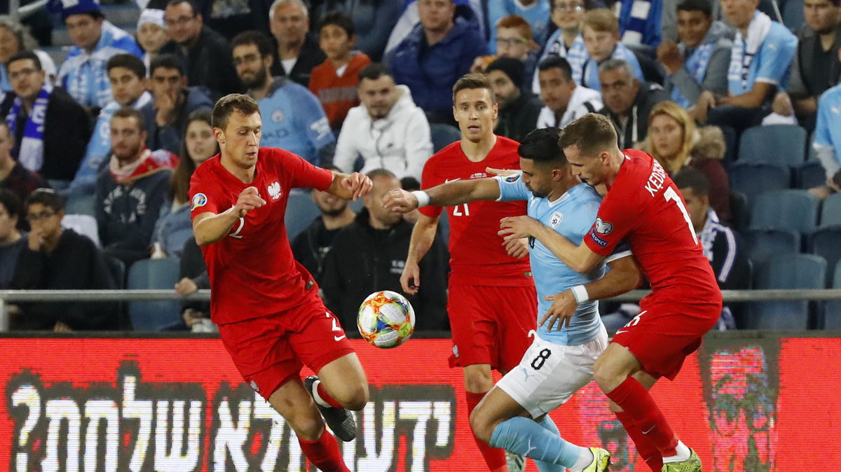 Przemysław Frankowski, Tomasz Kędziora i Krystian Bielik (Polska) oraz Baram Kayal (Izrael)