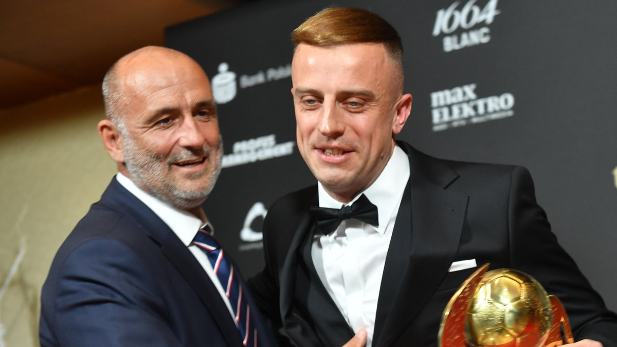 Kamil Grosicki i Michał Probierz