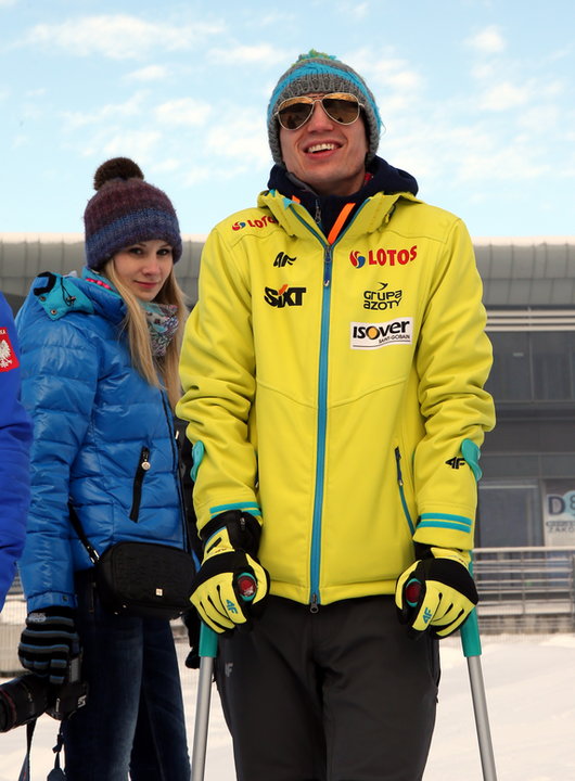 Kamil Stoch z żoną Ewą