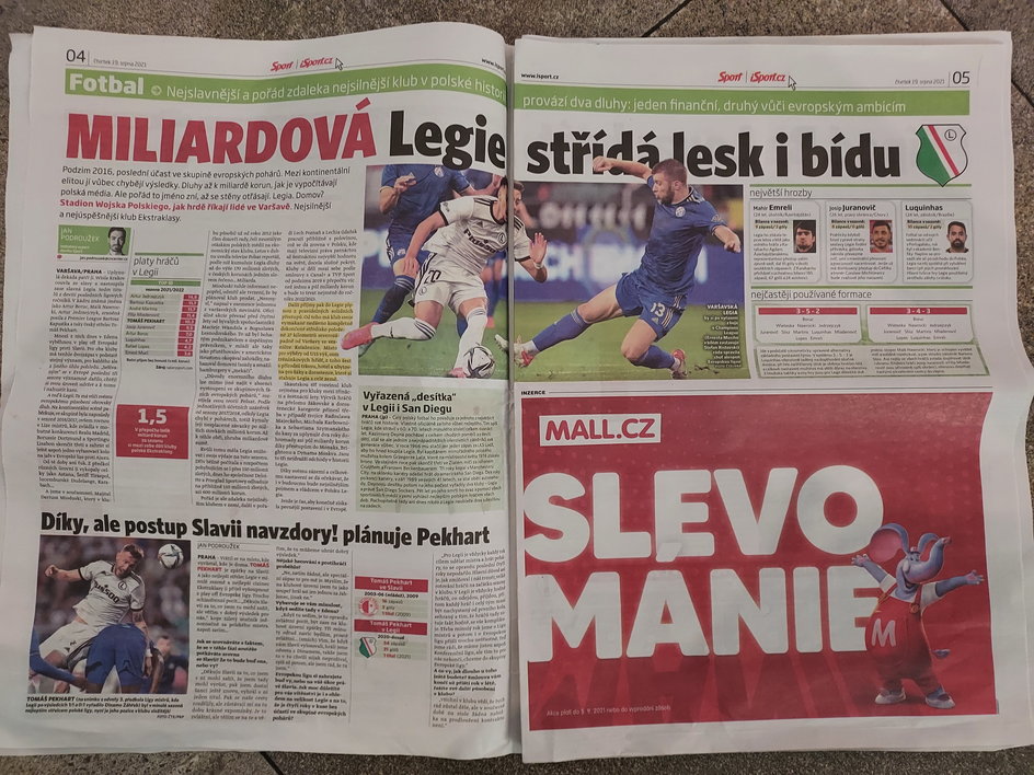 Czeska gazeta  „Sport”