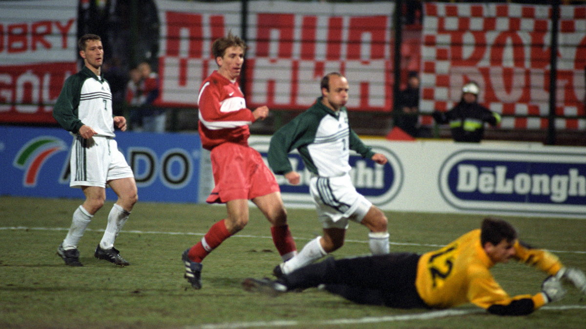 Tomasz Iwan w trakcie towarzyskiego meczu piłki nożnej mężczyzn reprezentacji Polski ze Słowenią (2:0).