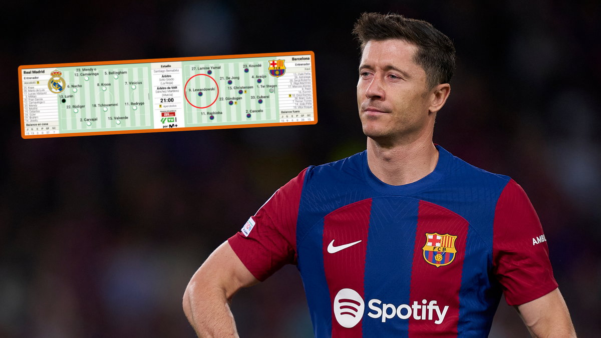 Robert Lewandowski i przewidywane składy na mecz Real Madryt - FC Barcelona