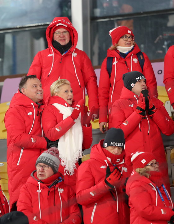 18210110 - ZIO PYEONGCHANG 2018 SKOKI NARCIARSKIE SKOCZNIA NORMALNA (Andrzej Duda i Agatą Kornhauser-Duda)