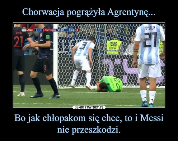 Mundial 2018: memy po meczu Chorwacja - Argentyna