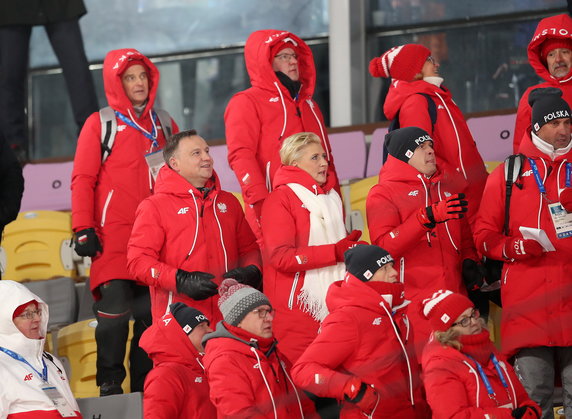 18210109 - ZIO PYEONGCHANG 2018 SKOKI NARCIARSKIE SKOCZNIA NORMALNA (Andrzej Duda i Agatą Kornhauser-Duda)