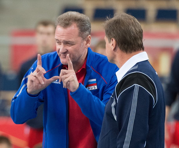 SIATKÓWKA FIVB MISTRZOSTWA ŚWIATA 2014 ROSJA BRAZYLIA (Trener reprezentacji Rosji Andrey Voronkov)