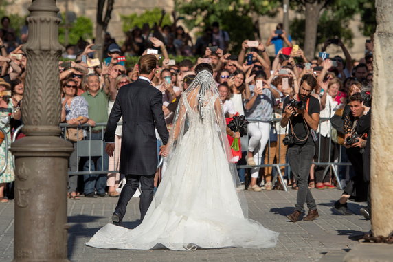 epa07650664 - SPAIN PEOPLE (Wedding of Sergio Ramos and Pilar Rubio)