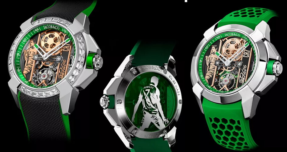 Zielone zegarki z podobizną Cristiano Ronaldo