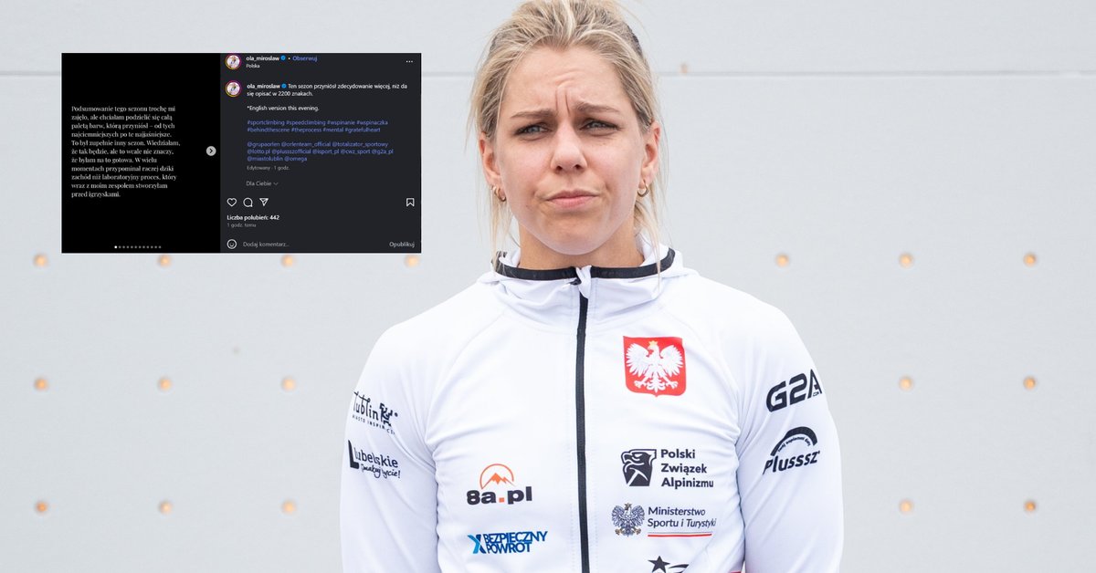 "Przerażająco ciężko, lęk, pustka". Aleksandra Mirosław wyłożyła karty na stół