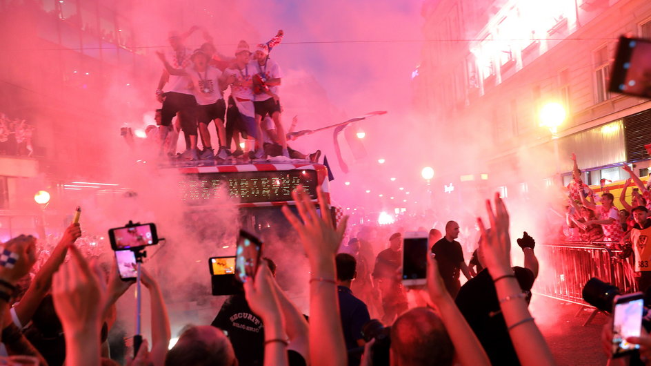 epa06893810 - CROATIA SOCCER FIFA WORLD CUP 2018 (Runner up Croatian national team in Zagreb)