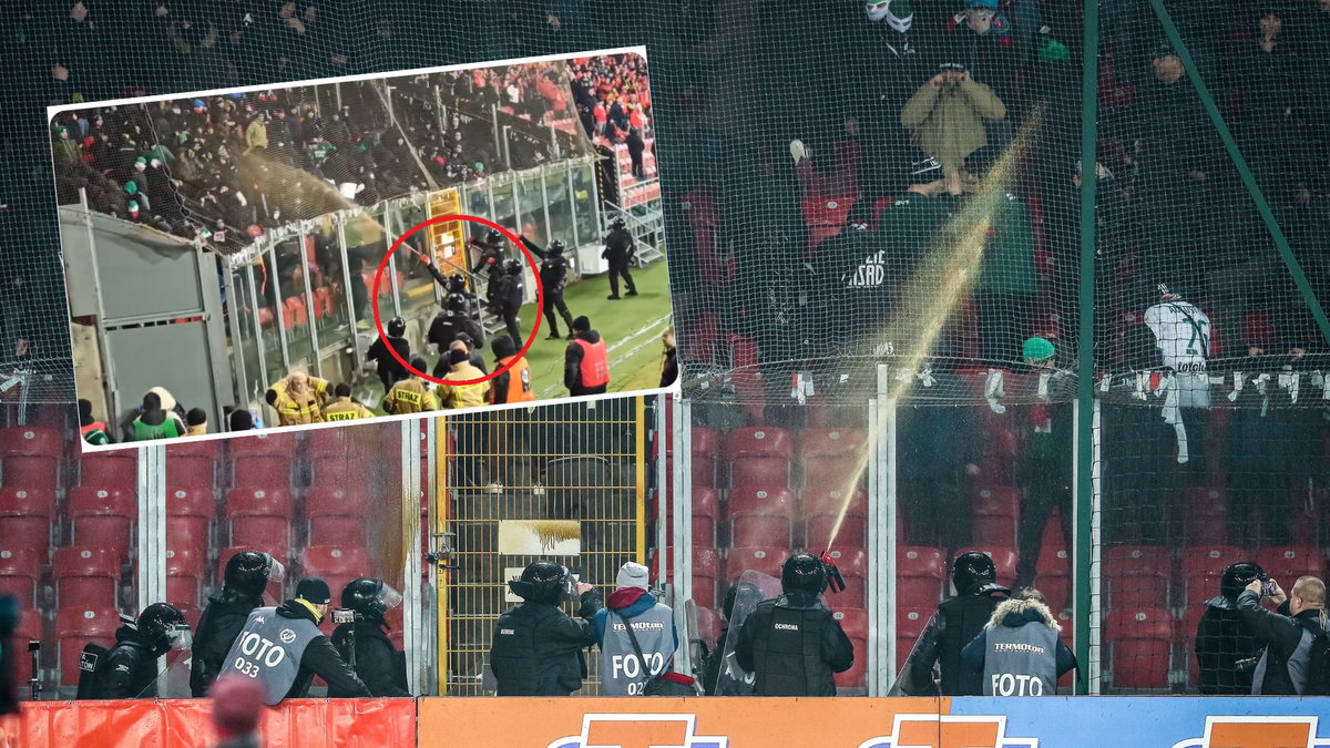Interwencja ochrony w trakcie meczu w Łodzi