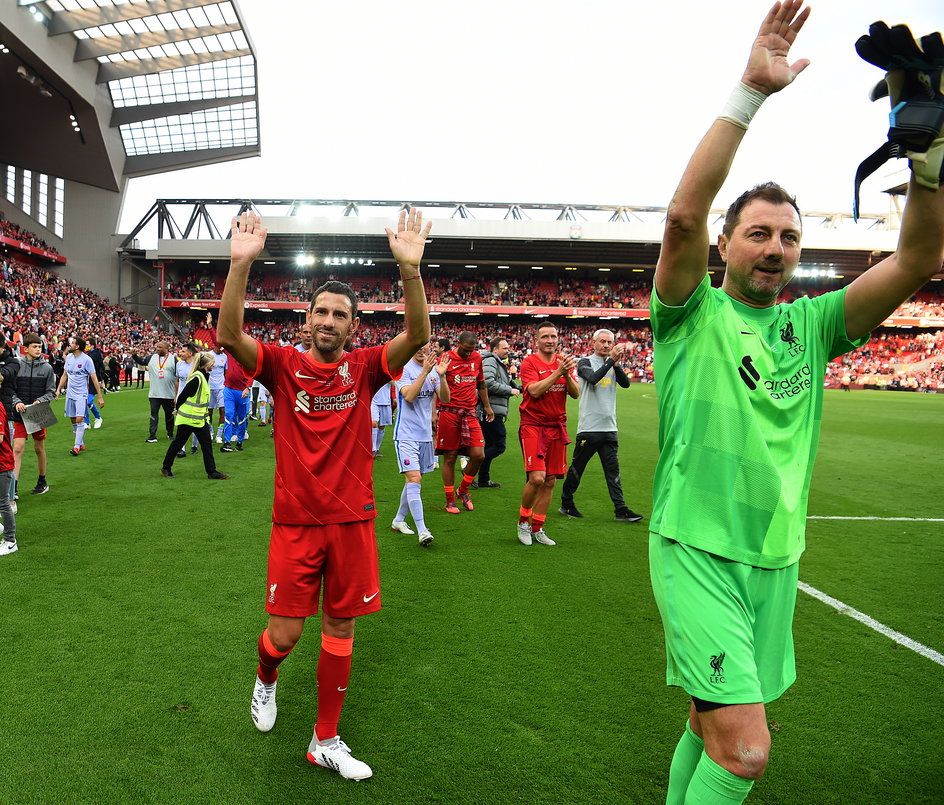 Maxi Rodrigues i Jerzy Dudek