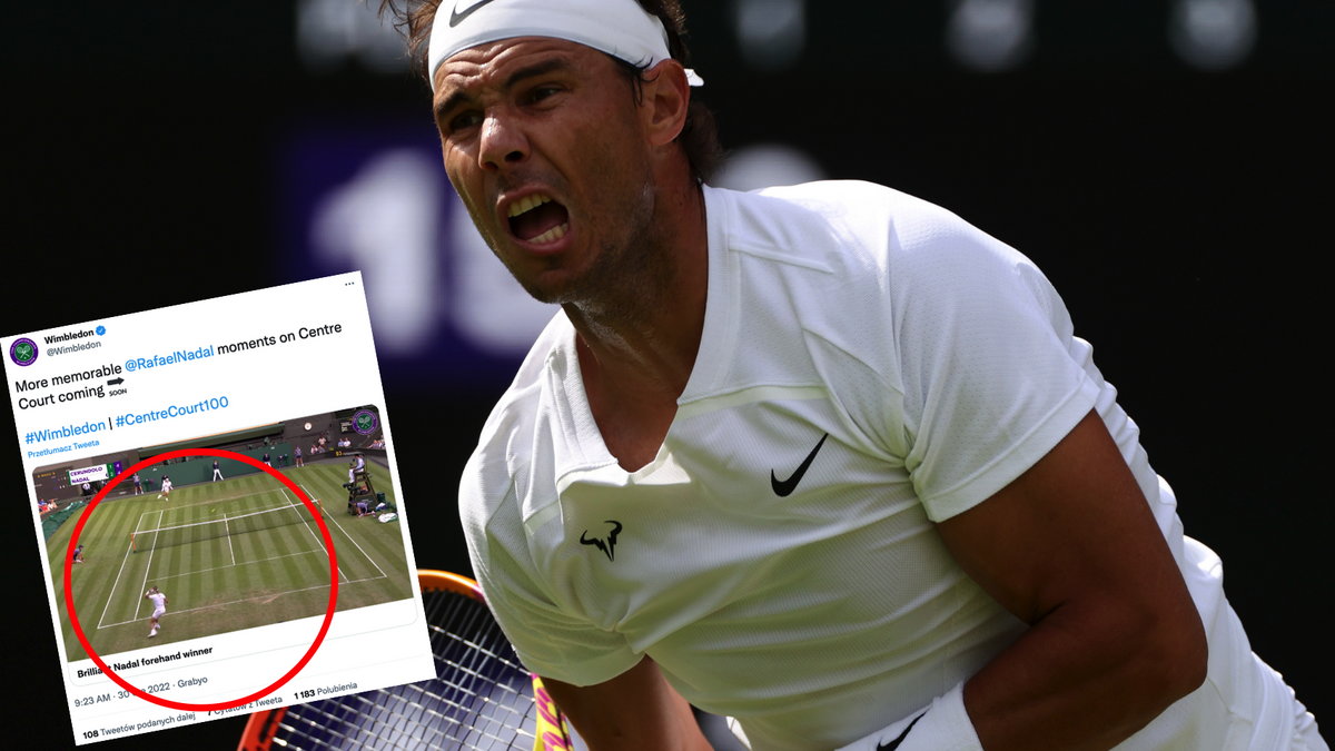 Rafael Nadal wciąż zachwyca (twitter.com/Wimbledon)