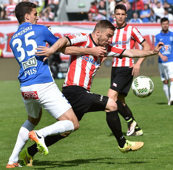 PIŁKA NOŻNA EKSTRAKLASA CRACOVIA - LECH POZNAŃ (Erik Jendrisek Marcin Kamiński )