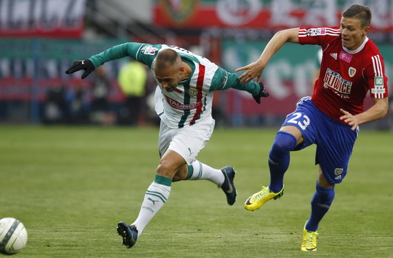 PIŁKARSKA EKSTRAKLASA PIAST GLIWICE KONTRA ŚLĄSK WROCŁAW (Krzysztof Król Flavio Paixao )