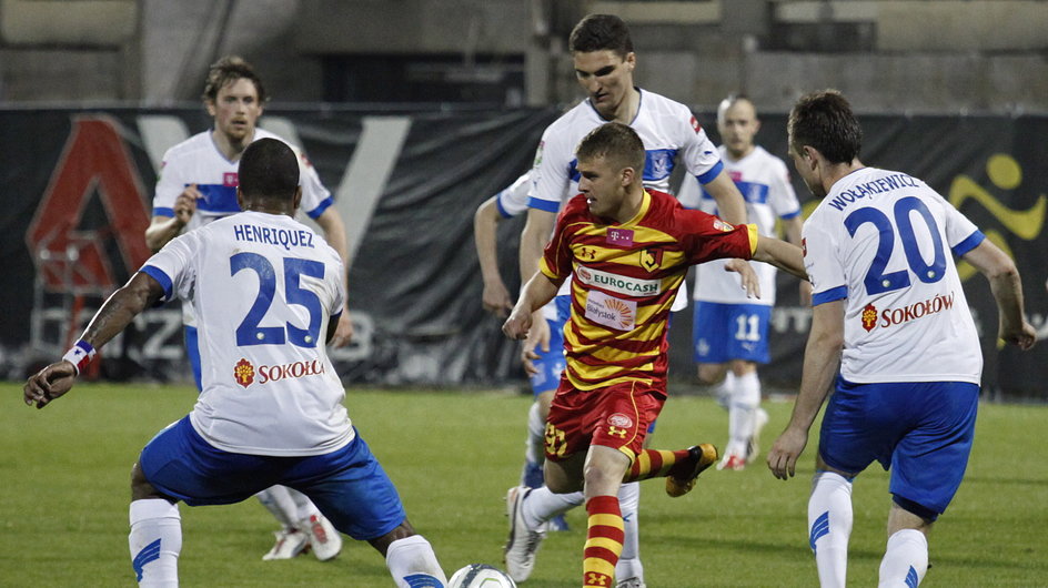 PIŁKARSKA EKSTRAKLASA JAGIELLONIA KONTRA LECH POZNAŃ