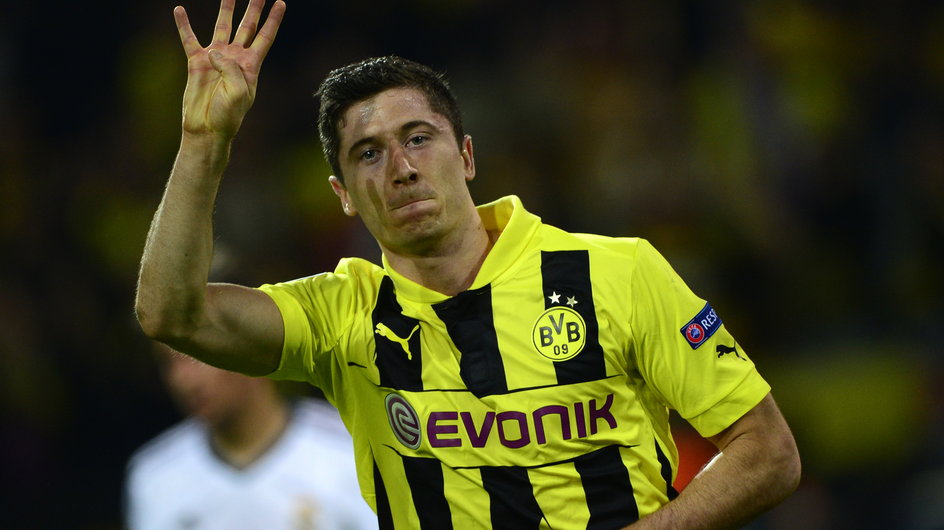 Robert Lewandowski. Borussia Dortmund - Real Madryt