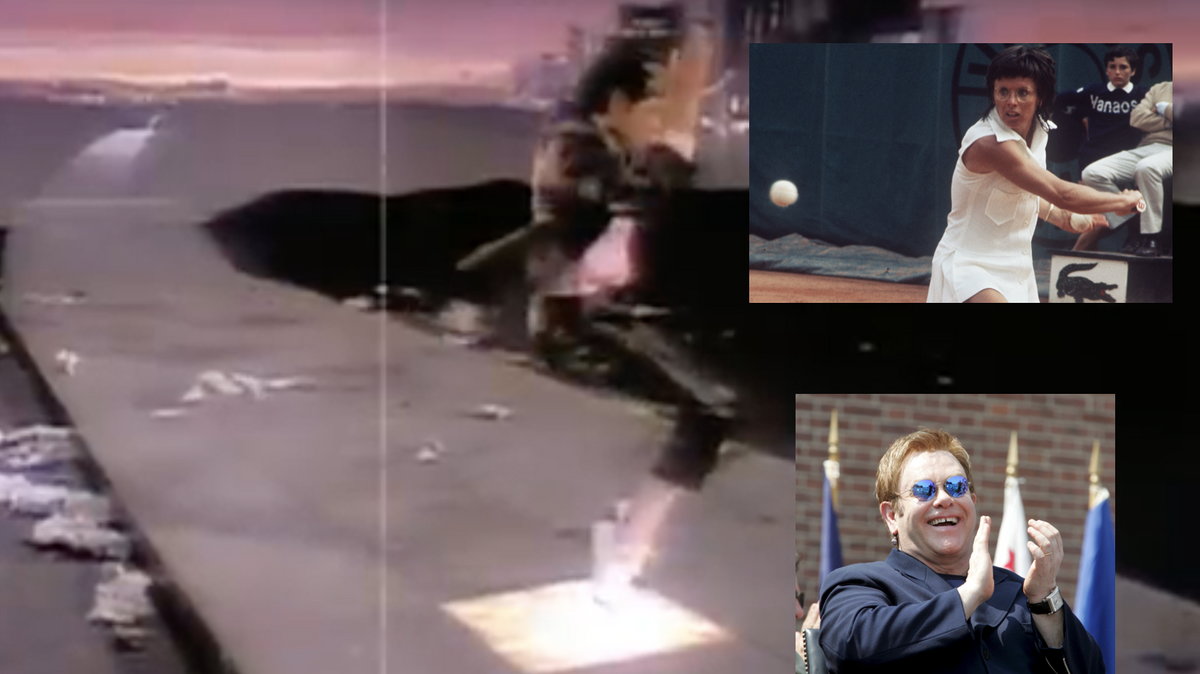 Michael Jackson w teledysku "Bilie Jean", Elton John, Billie Jean King