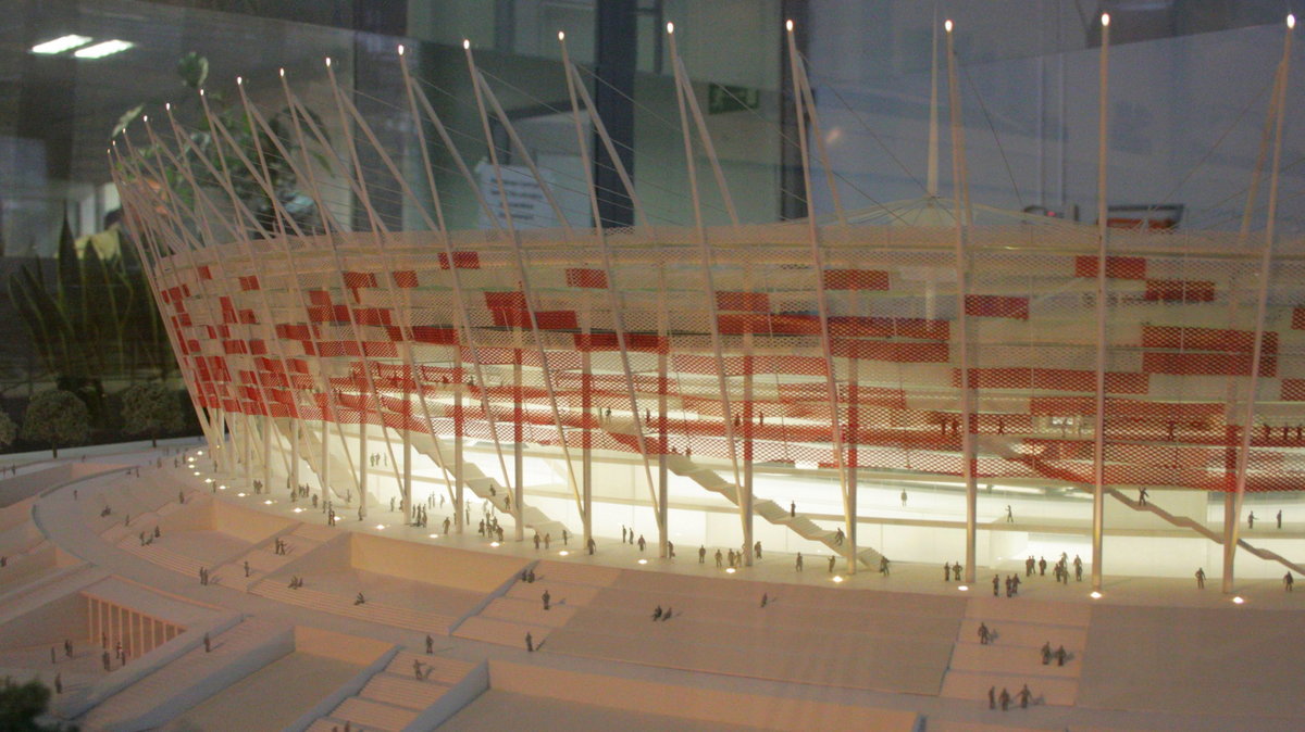 Makieta Stadionu Narodowego w Warszawa na Euro 2012