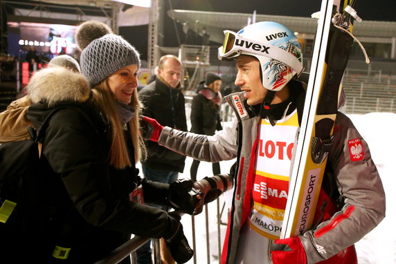 SKOKI NARCIARSKIE PŚ W ZAKOPANEM (Kamil Stoch z żoną)