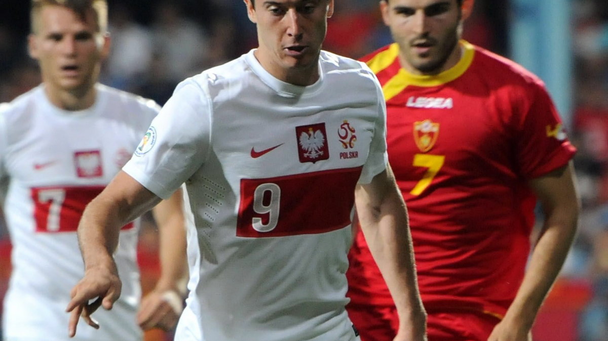 Robert Lewandowski (C) i Eugen Polanski (L)