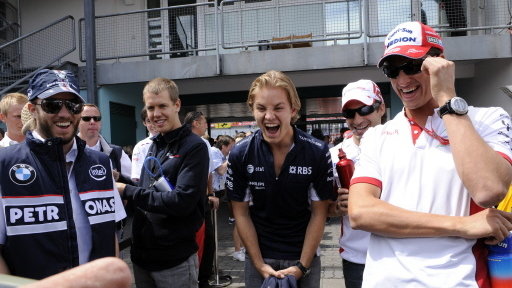 AUTO-F1-HOCKENHEIM-HEIDFELD-VETTEL-ROSBERG-GLOCK-SUTIL