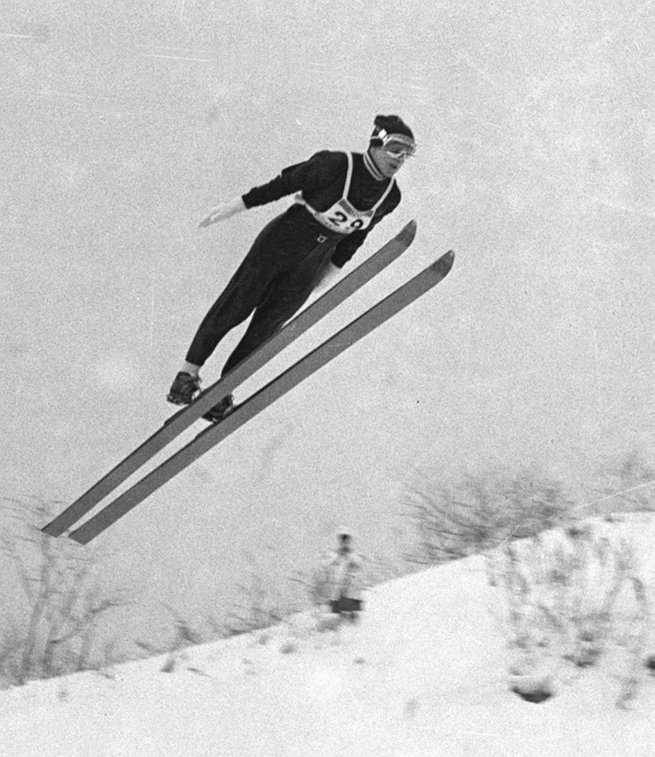 Wojciech Fortuna podczas IO w Sapporo (1972)
